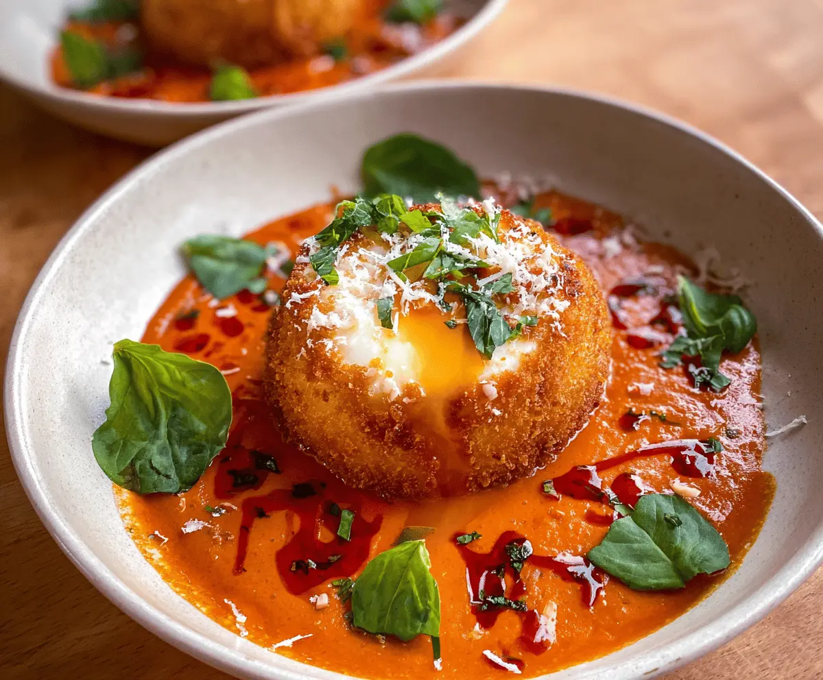 Crispy Fried Burrata with Spicy Vodka Sauce