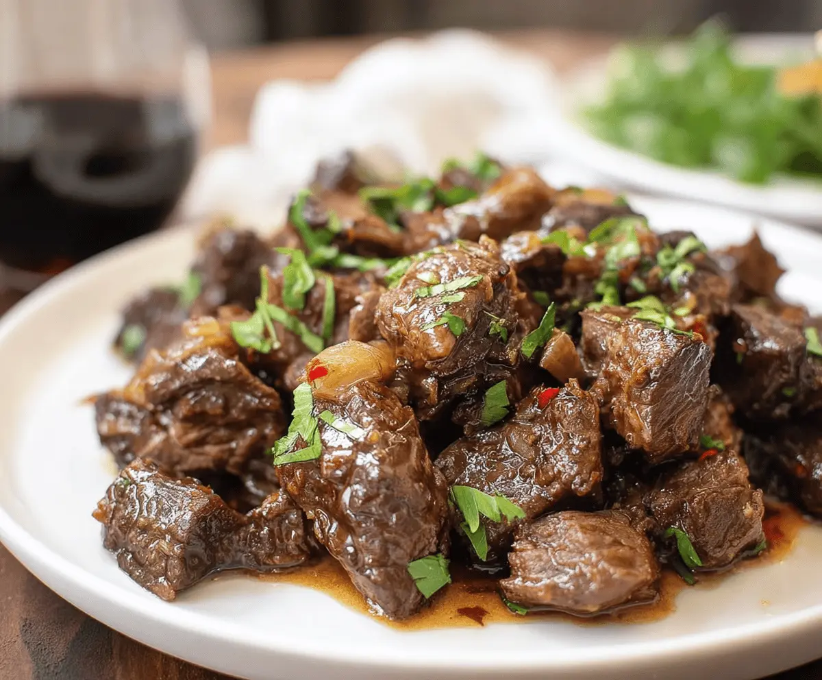 Easy 5-Ingredient Crockpot Steak Bites Recipe