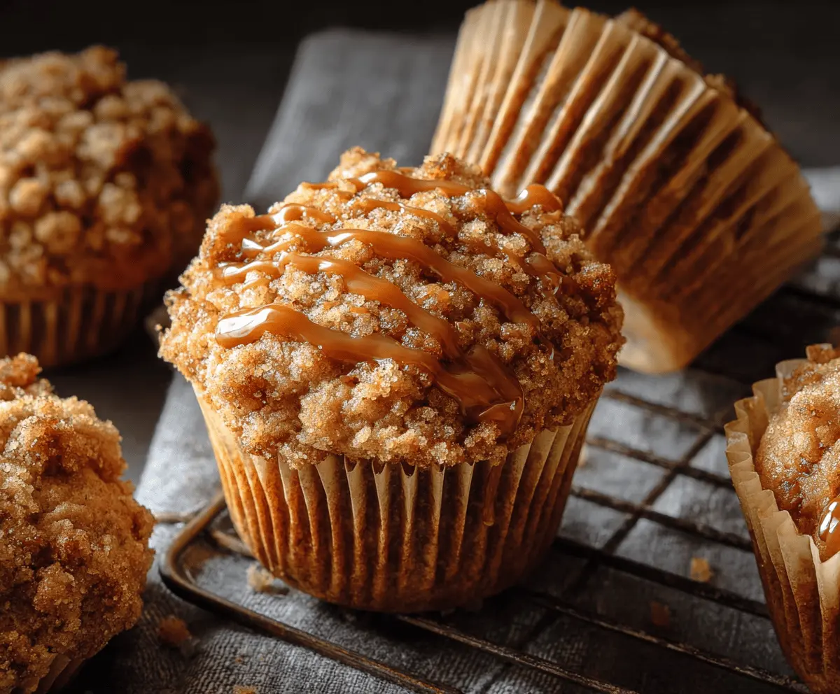 Easy Soft Caramel Apple Muffins Recipe