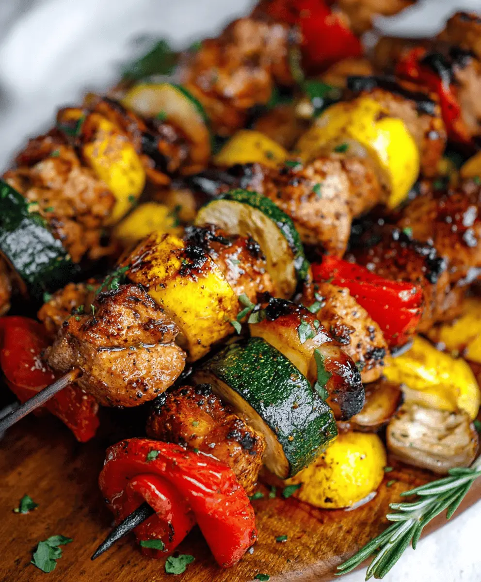 Easy Balsamic Chicken Vegetable Kabobs Recipe