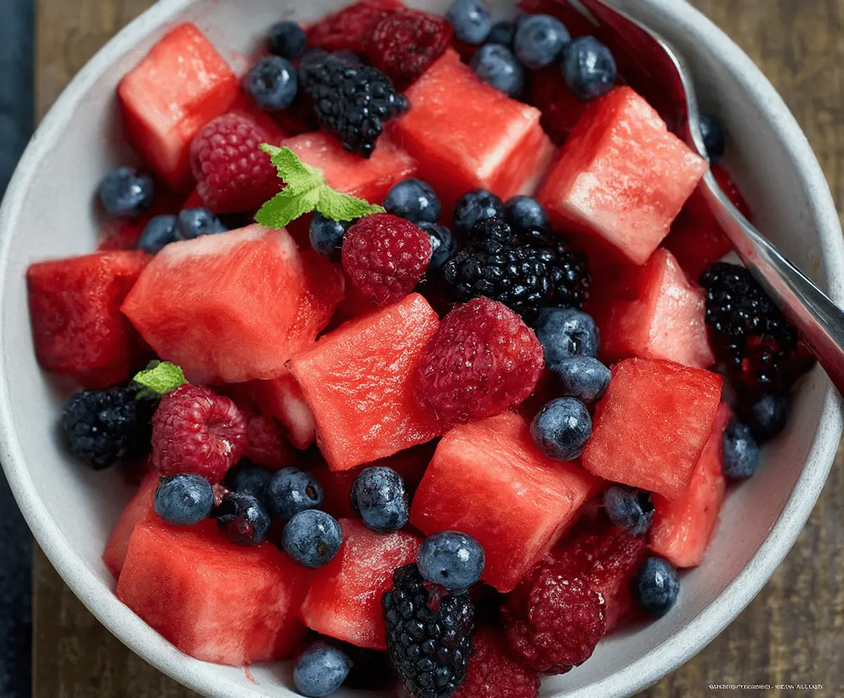 Refreshing Berry Watermelon Fruit Salad Recipe
