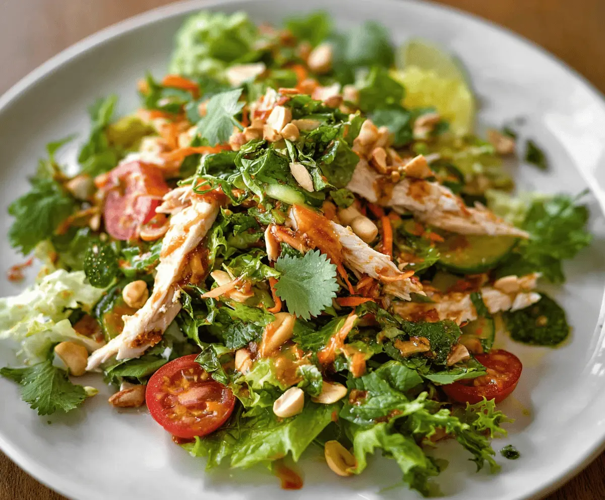 Fresh Thai Chicken Salad with Crunchy Veggies