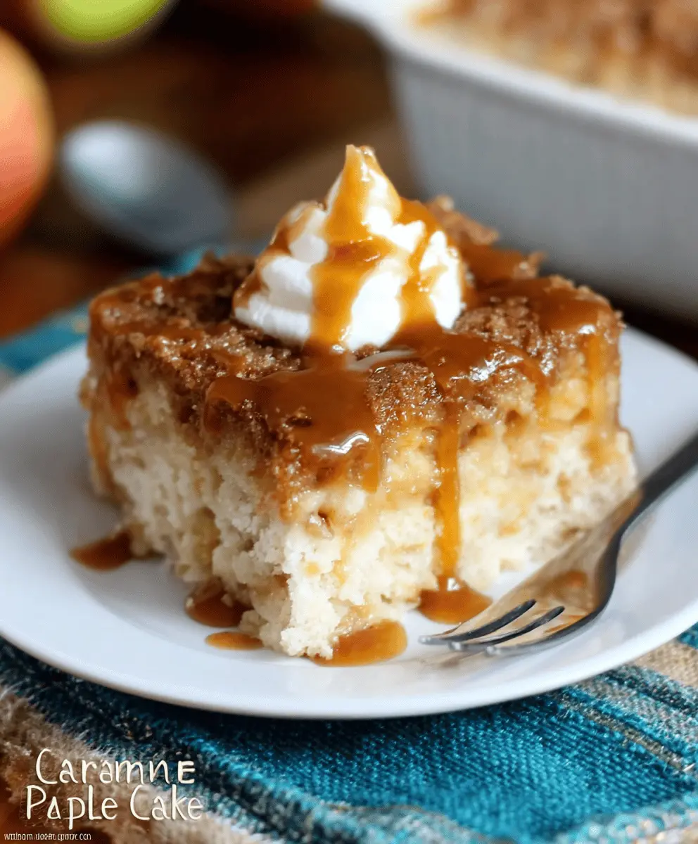 Easy Caramel Apple Poke Cake Recipe