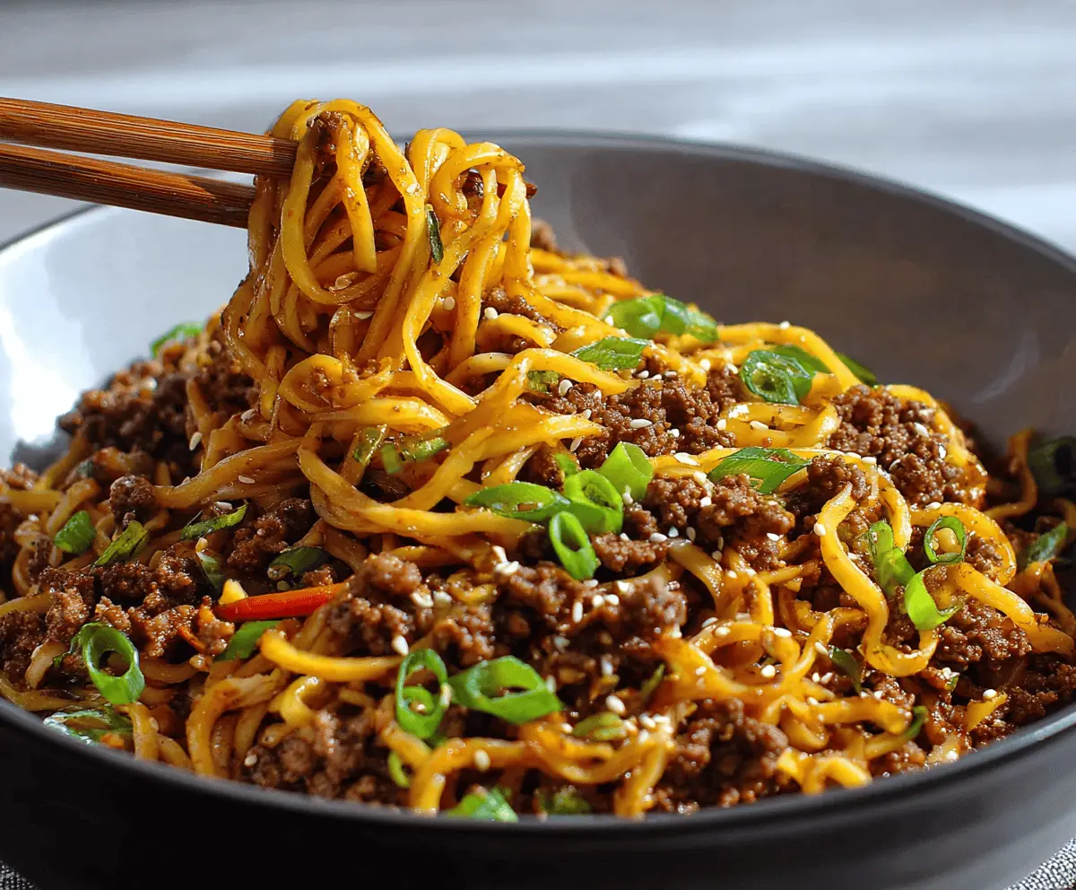 Easy Mongolian Ground Beef Noodles for Quick Dinner