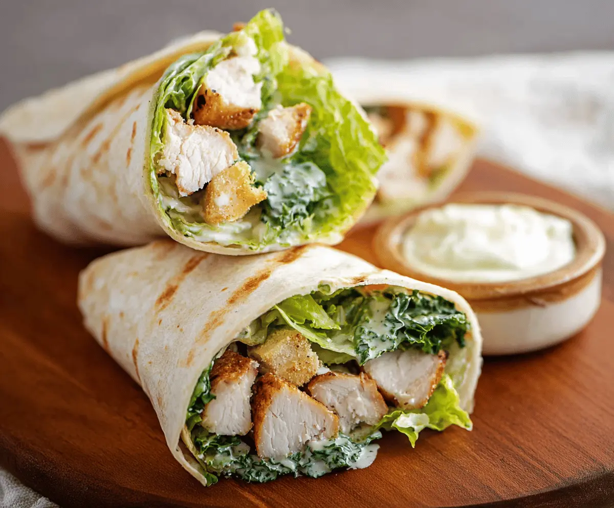 Easy Chicken Caesar Wrap Recipe