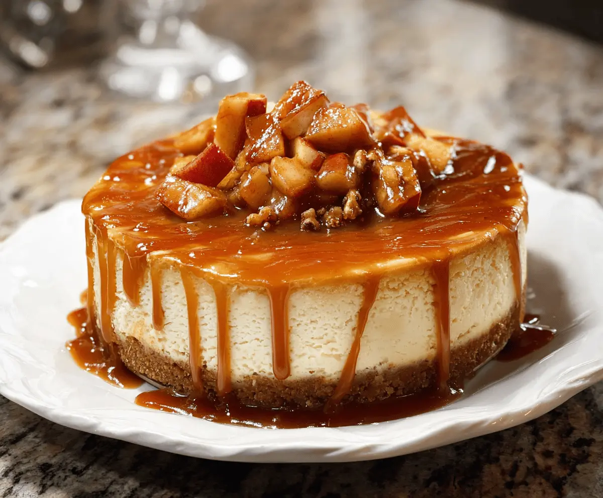 Easy Caramel Apple Cheesecake
