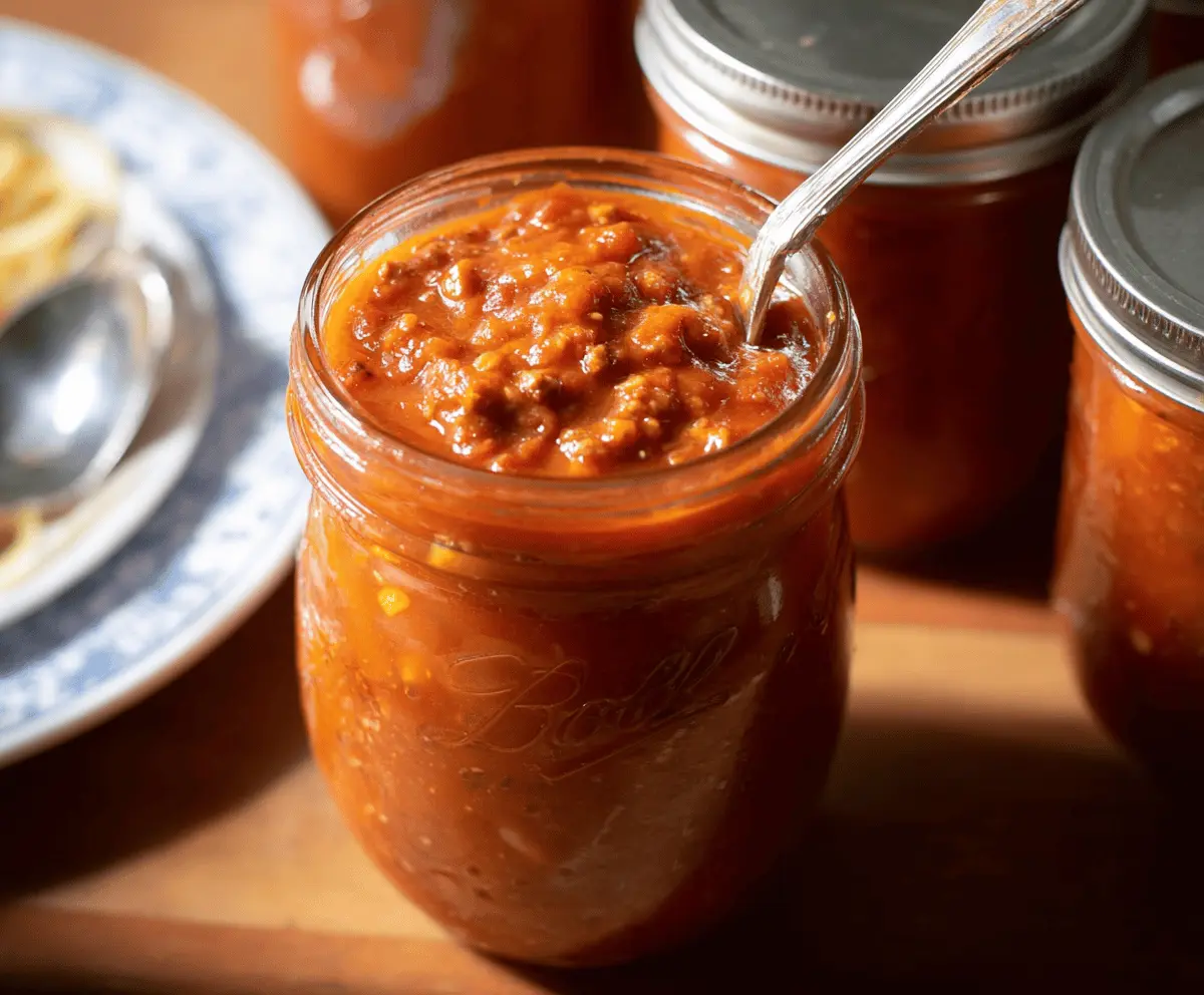 Easy Homemade Canned Spaghetti Sauce Recipe