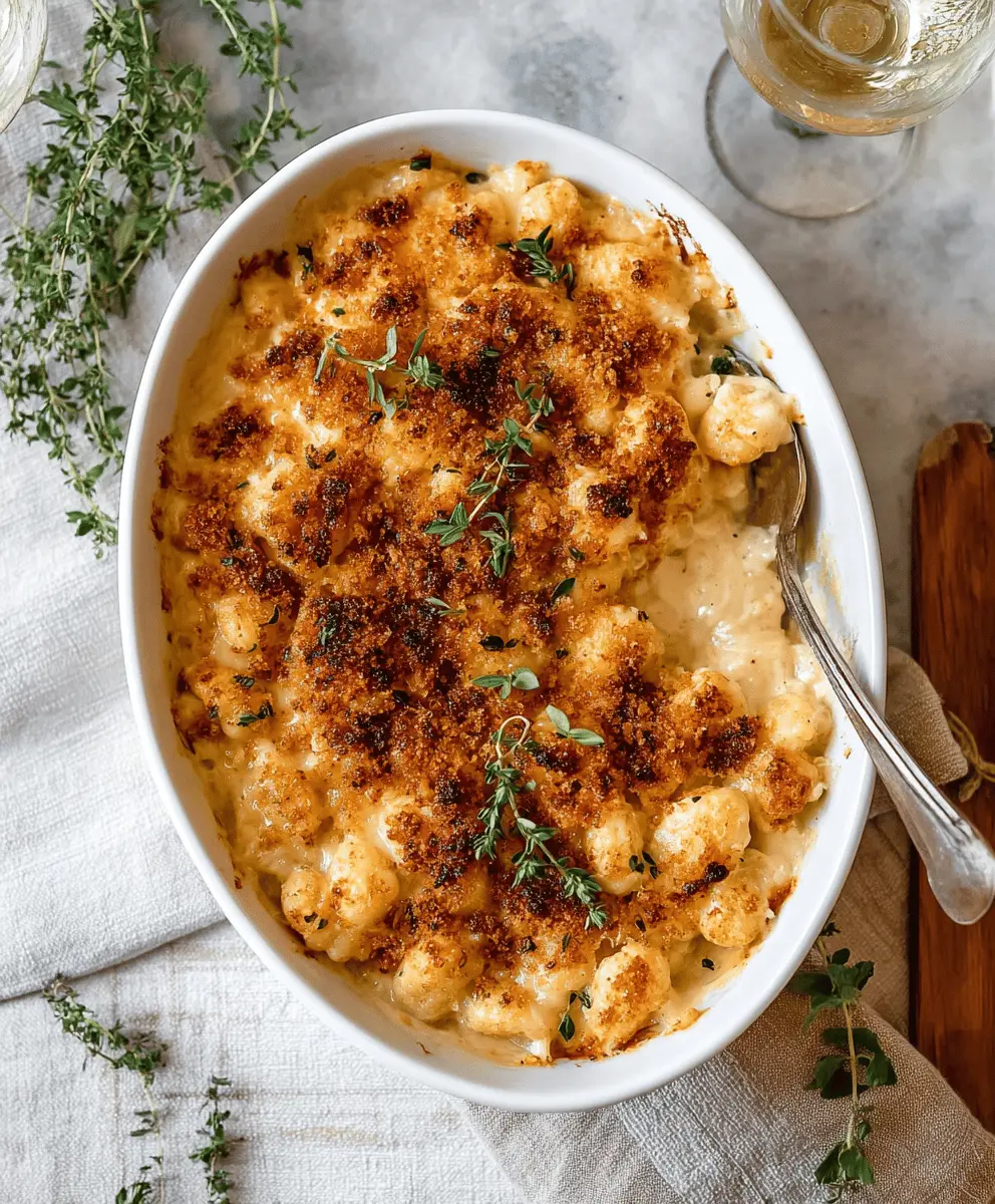 Creamy Baked Gnocchi Brie Mac and Cheese