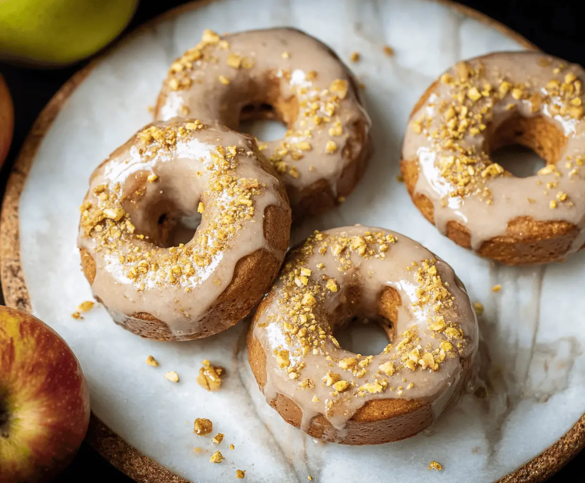 Baked Apple Donuts with Glaze