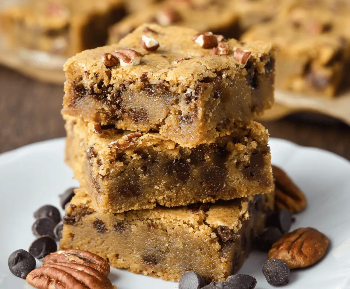 Blondies (Chocolate Chip Pecan!)