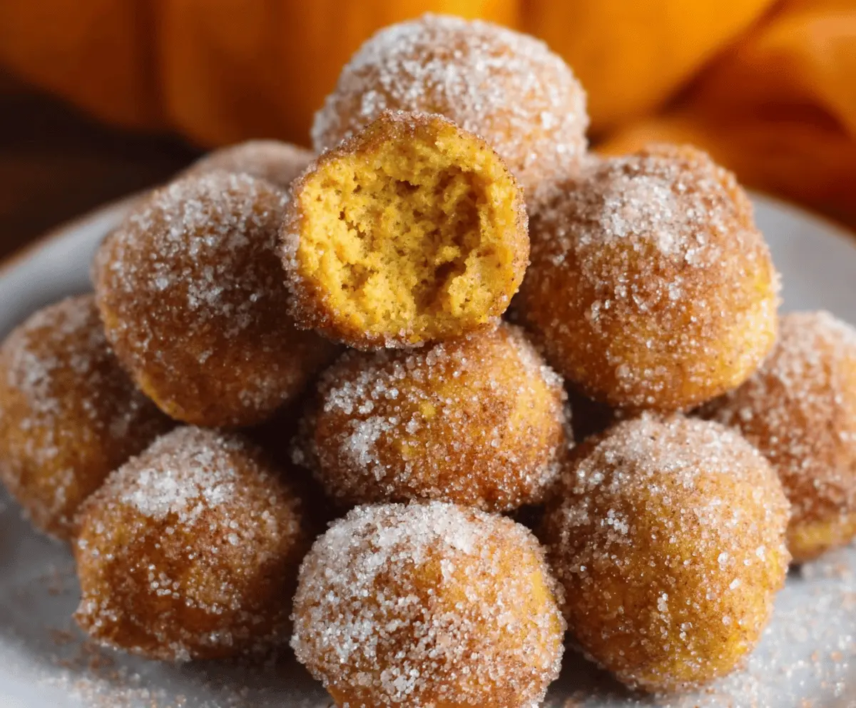 Easy Bisquick Pumpkin Donut Holes