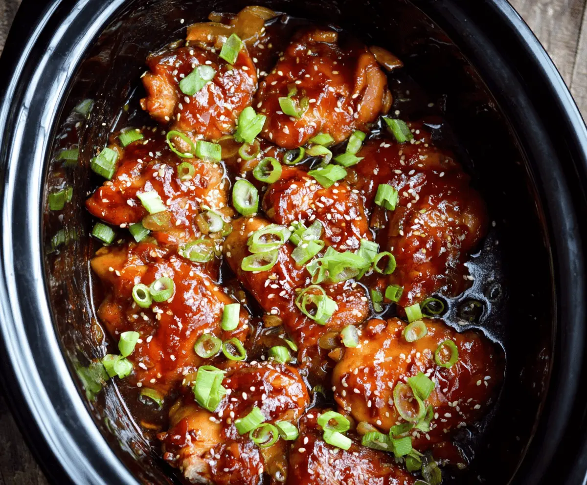 Honey Garlic Chicken In The Crockpot