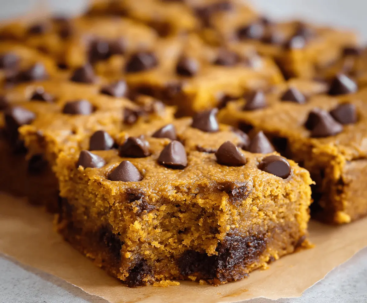 Pumpkin Chocolate Chip Bars