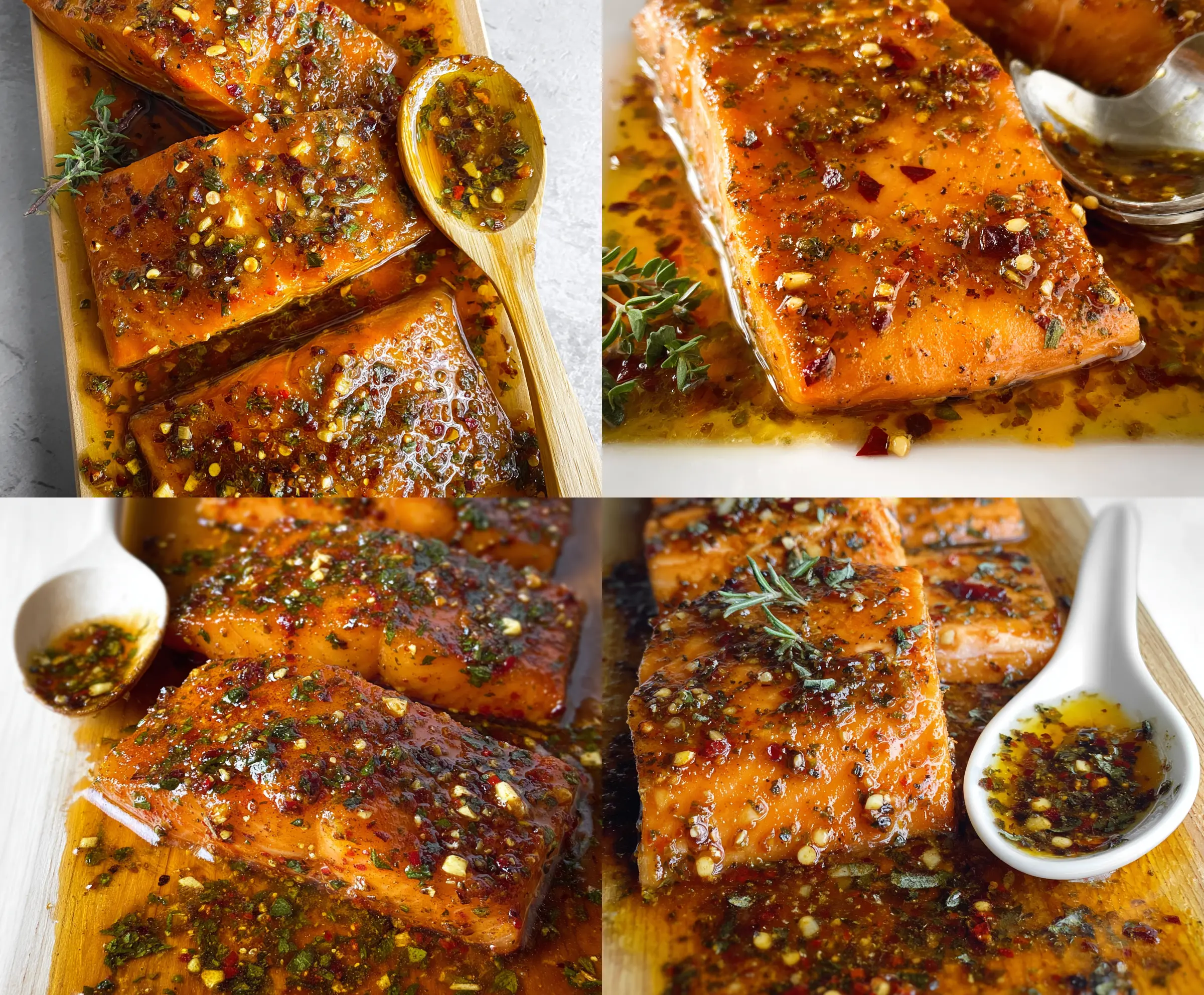 Spicy Salmon Marinade Recipe featuring a bowl of flavorful marinade with salmon fillet, herbs, and spices for grilling or baking