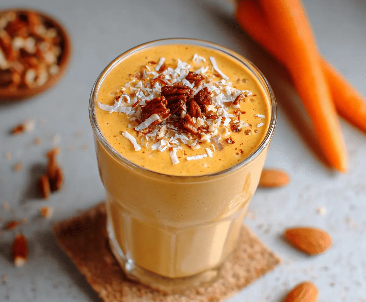 Vegan Carrot Cake Smoothie Recipe