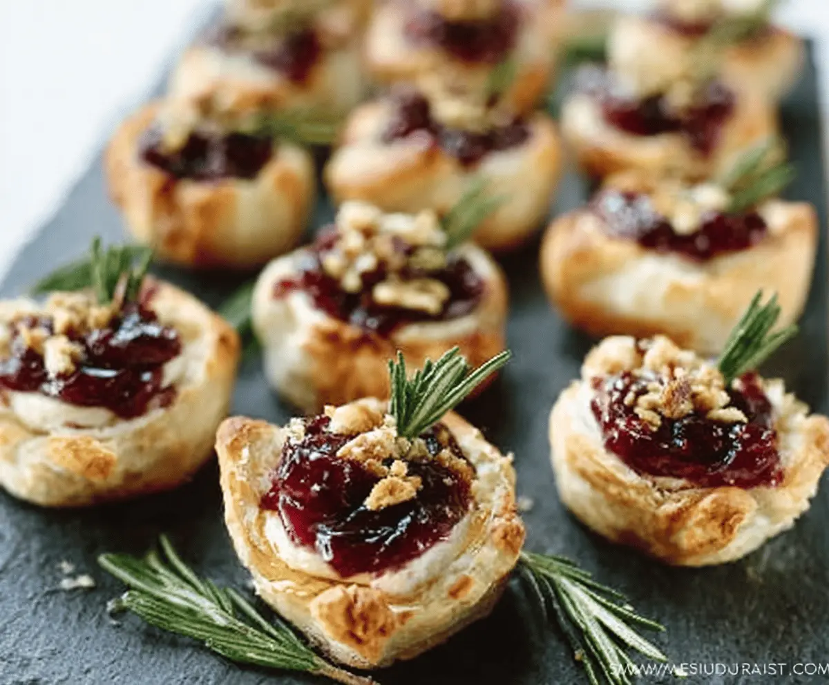 Baked Cranberry Brie Bites