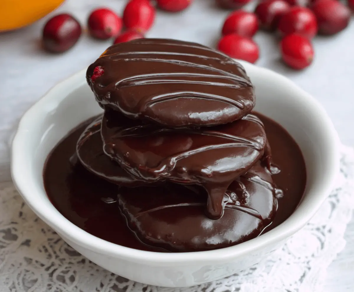 Chocolate Covered Cranberry Sauce