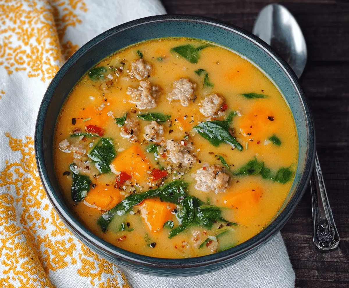 Creamy Sweet Potato and Sausage Soup Recipe