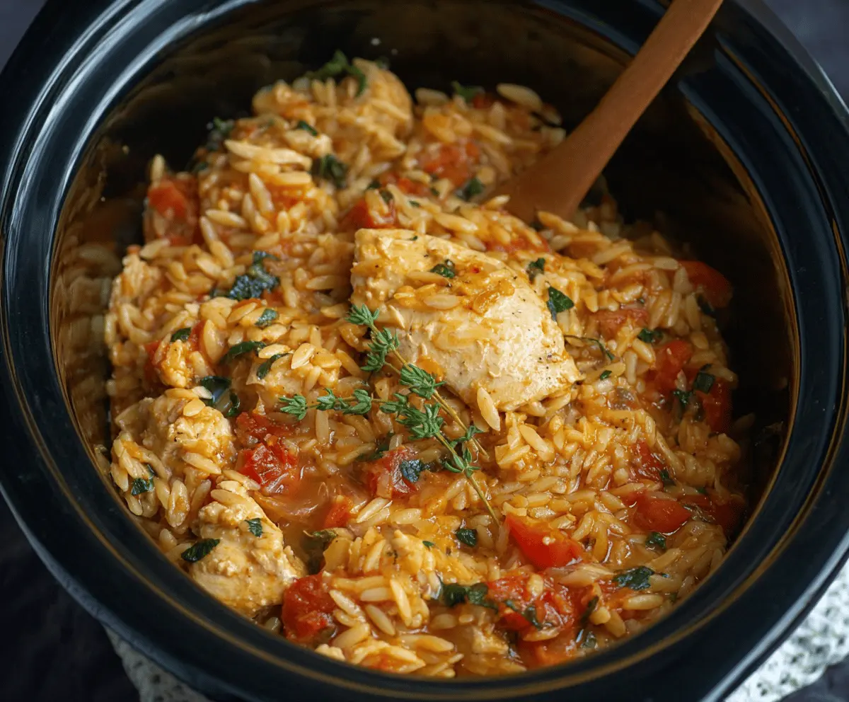 Crock Pot Marry Me Chicken Orzo