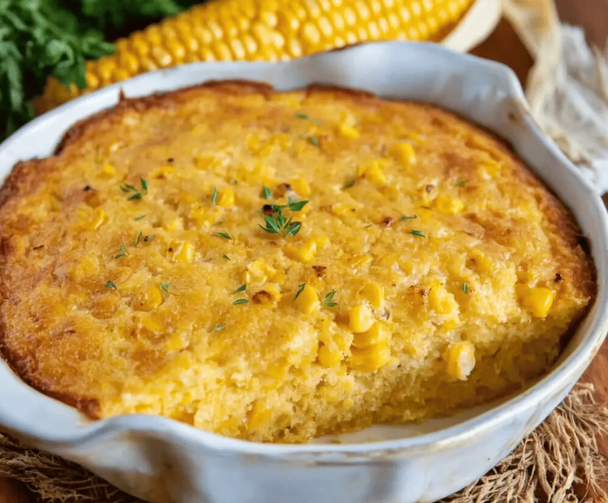 Easy Creamy Corn Casserole Recipe for Thanksgiving Dinner