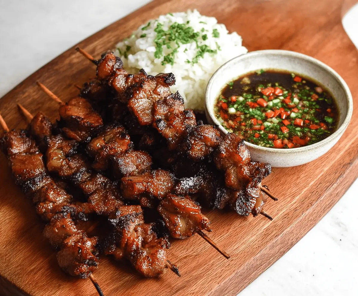 Filipino Pork BBQ Skewers