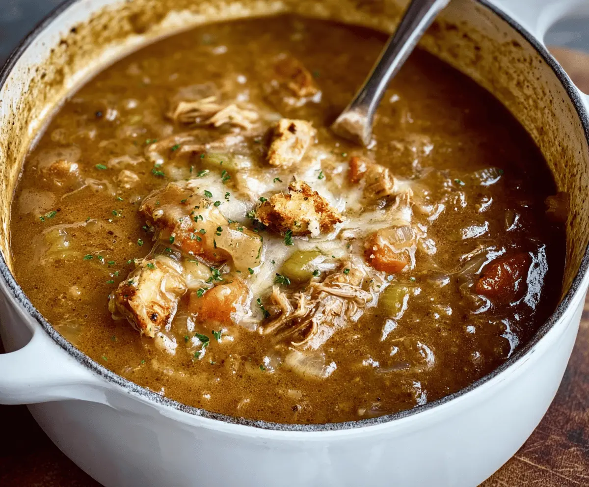 French Onion Beef Short Rib Soup