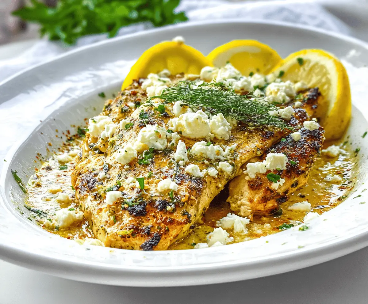 Greek Chicken with Lemon and Feta