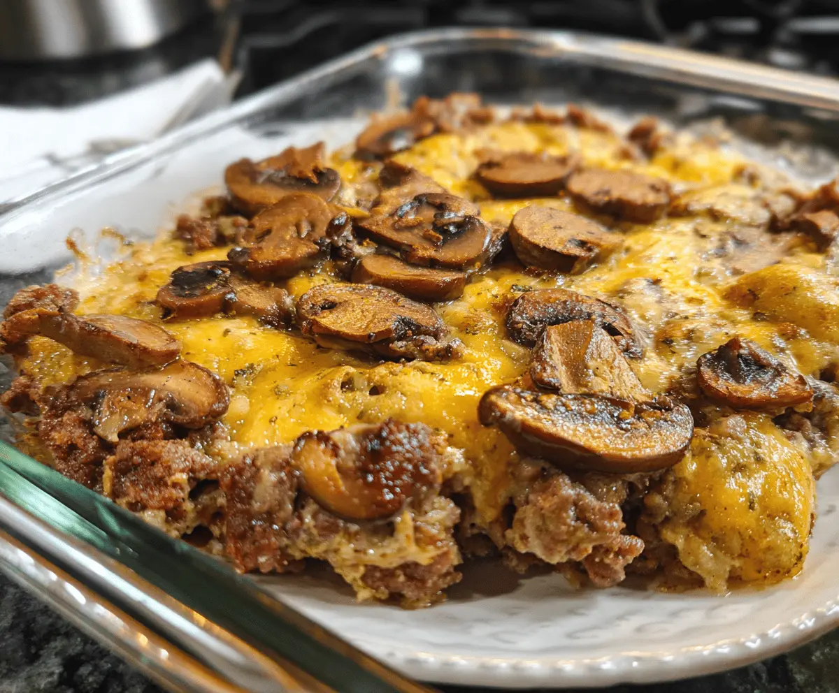Hamburger Mushroom Bake