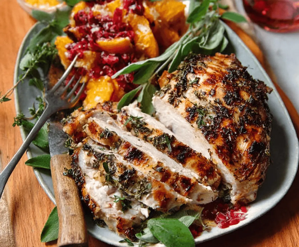 Herb-Roasted Turkey Breast for Christmas Dinner