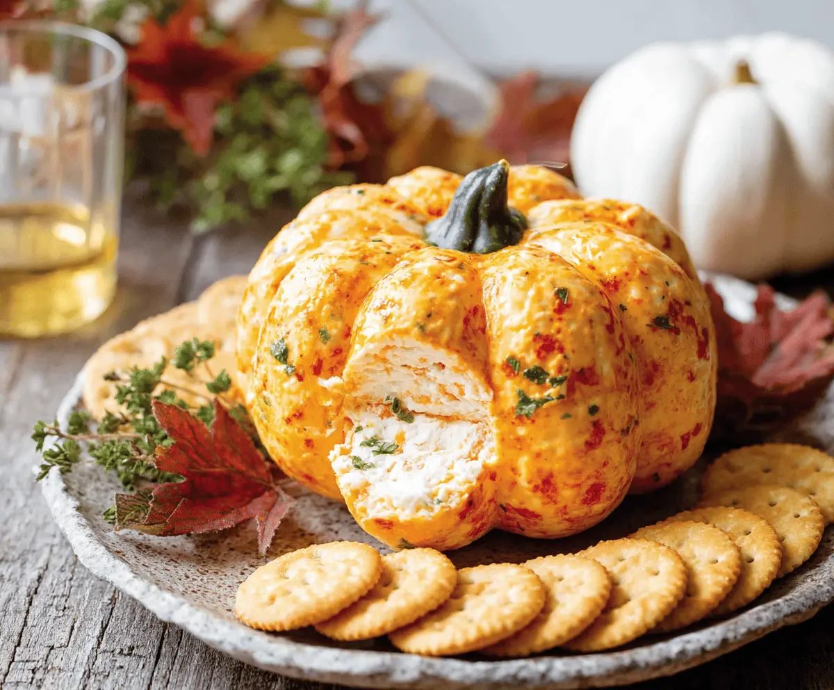 Pumpkin Shaped Cheese Ball