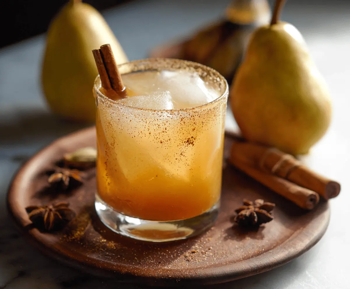 Quick Spiced Vanilla Pear Cocktail