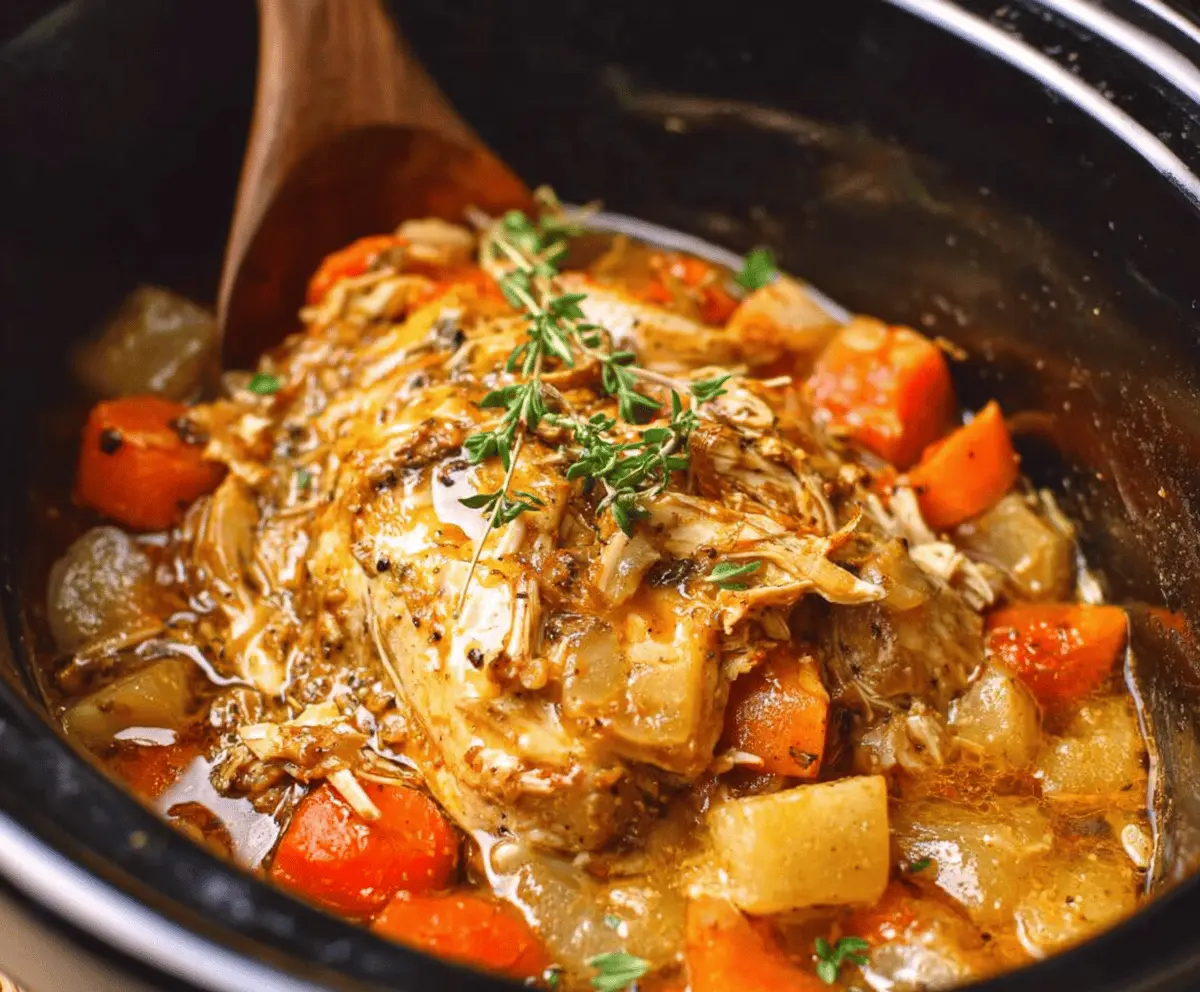 The Best Thanksgiving Crockpot Chicken Pot Roast