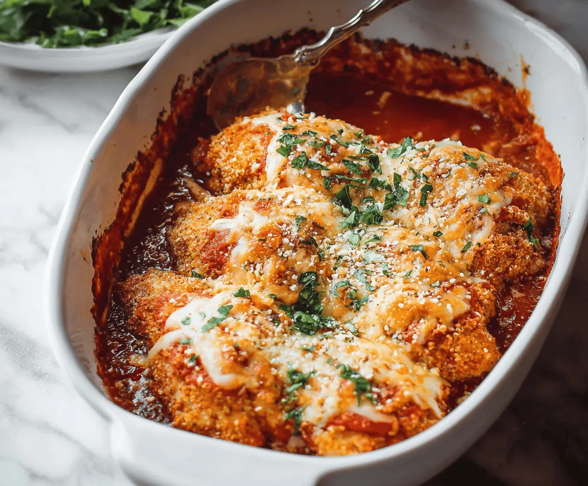 Crispy Chicken Parmesan Casserole