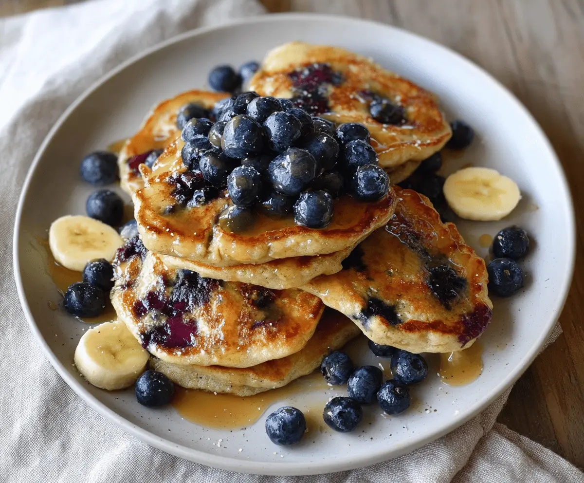 Fluffy Vegan Blueberry Pancakes