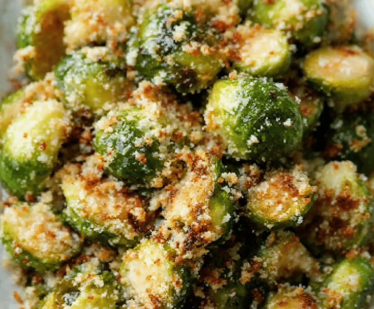 Garlic Parmesan Roasted Brussels Sprouts
