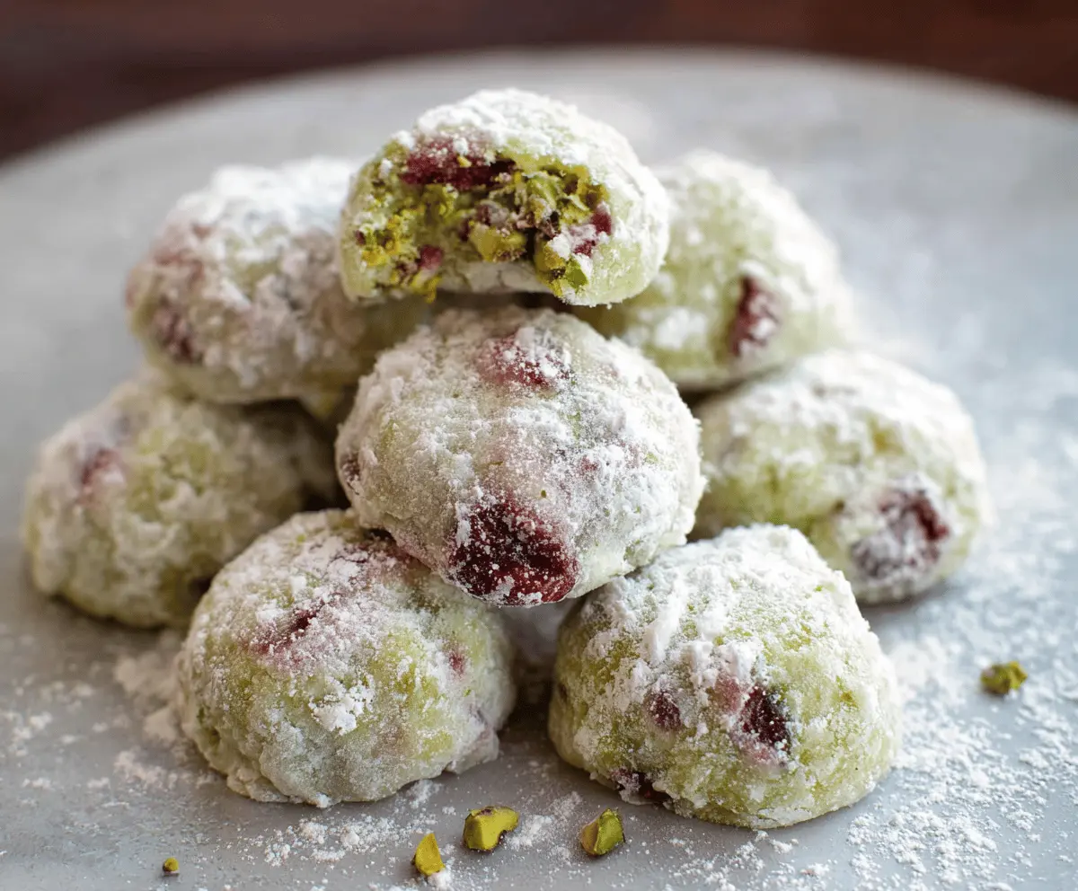 Pistachio Cherry Meltaways