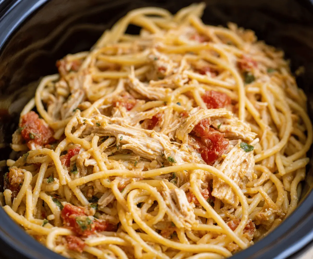 Slow Cooker Chicken Spaghetti