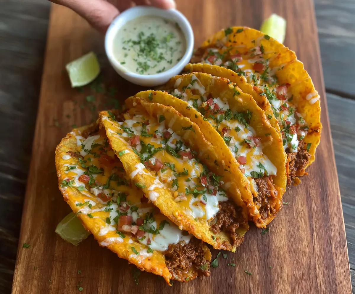 Cheesy Rotel Tacos
