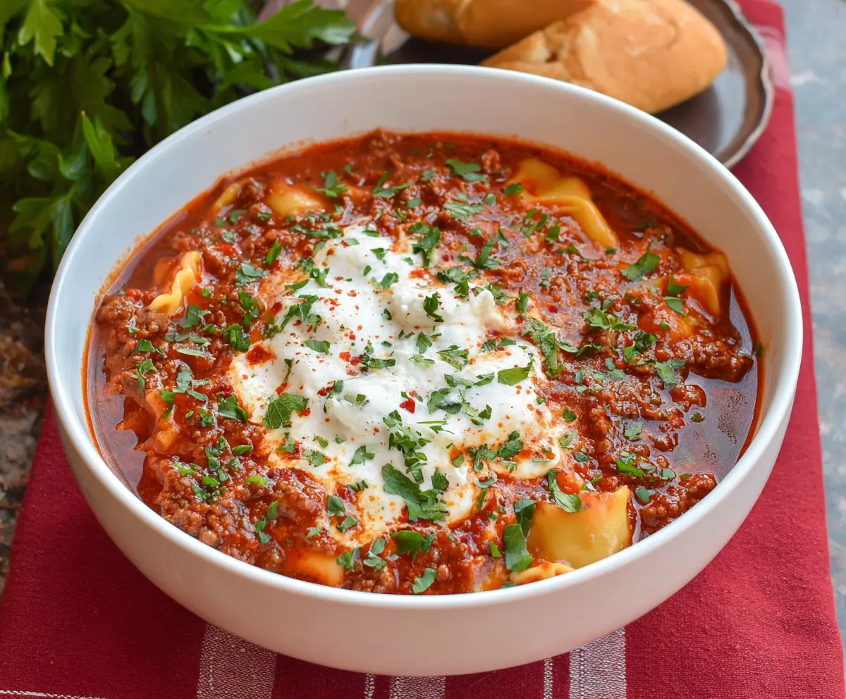 Crockpot Lasagna Soup