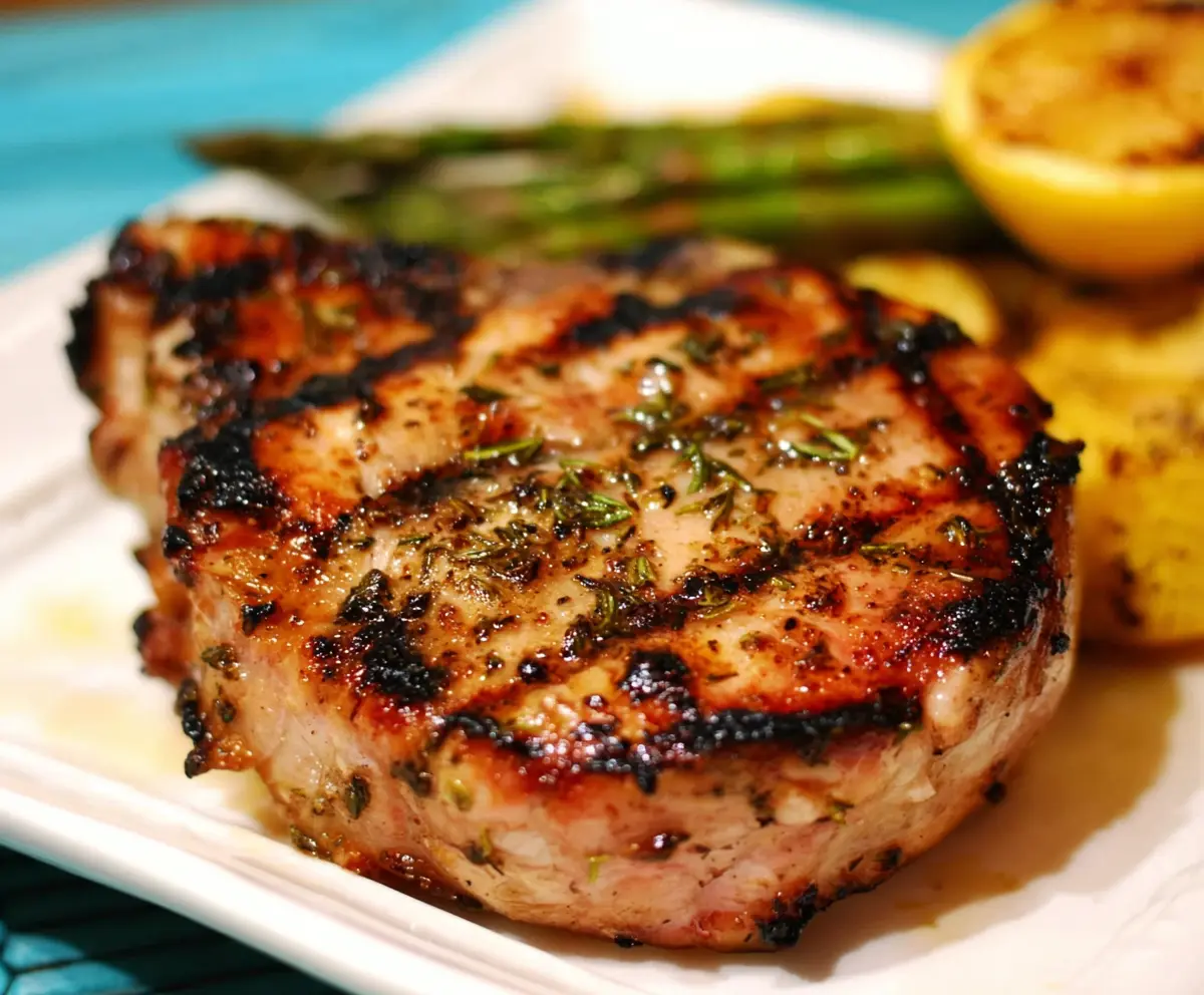 Grilled Lemon Herb Pork Chops