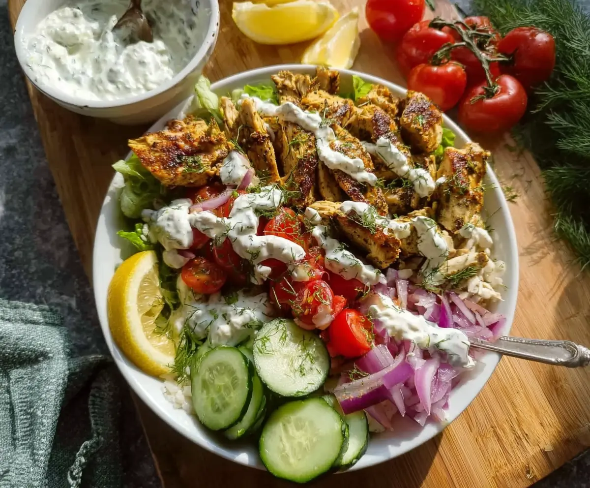 Healthy Chicken Shawarma Bowls with fresh vegetables and flavorful spices.