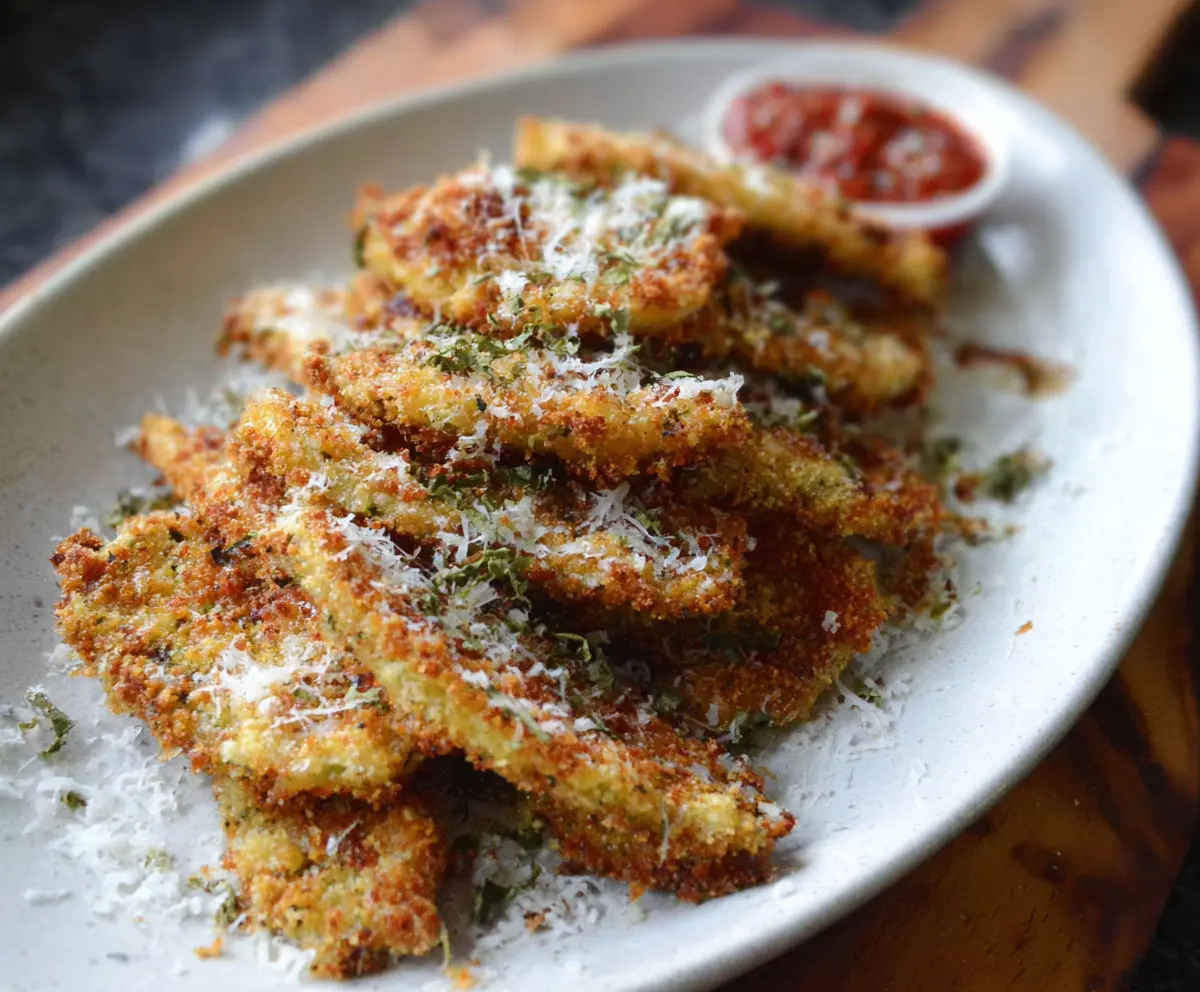 Low Carb Crispy Egglpant Parmesan