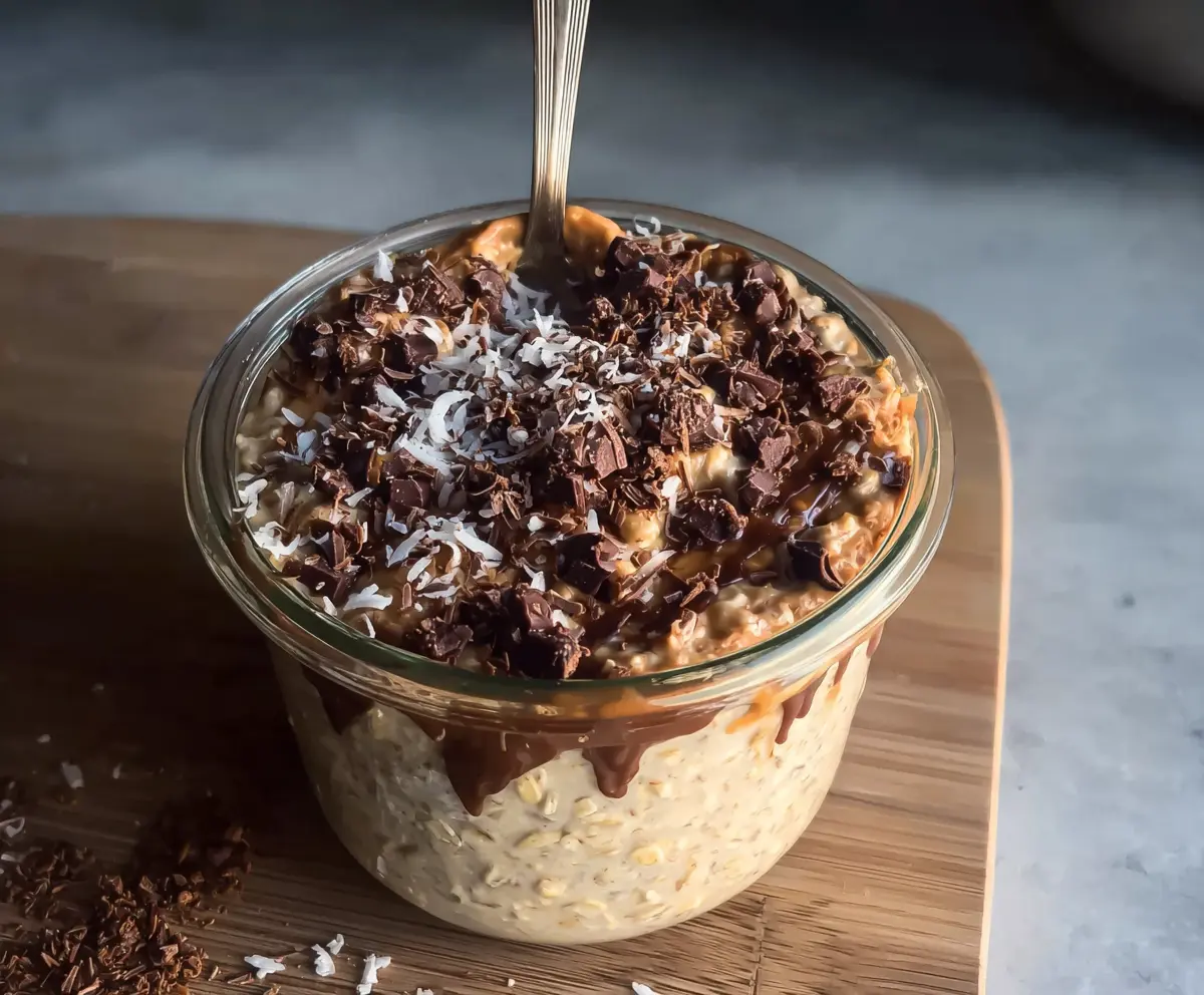 Samoa Cookie Overnight Oats