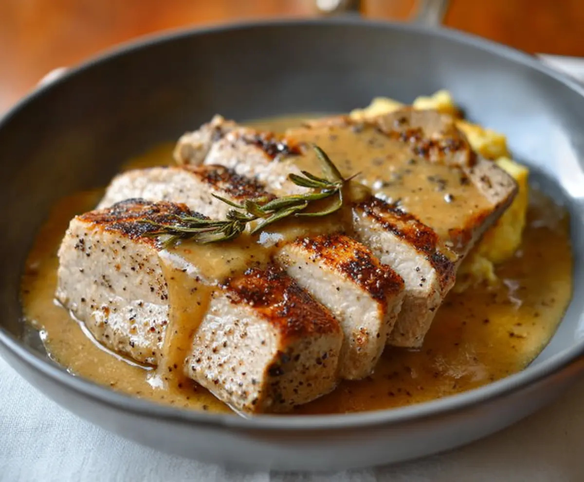 Skillet Pork Chops with Pan Gravy