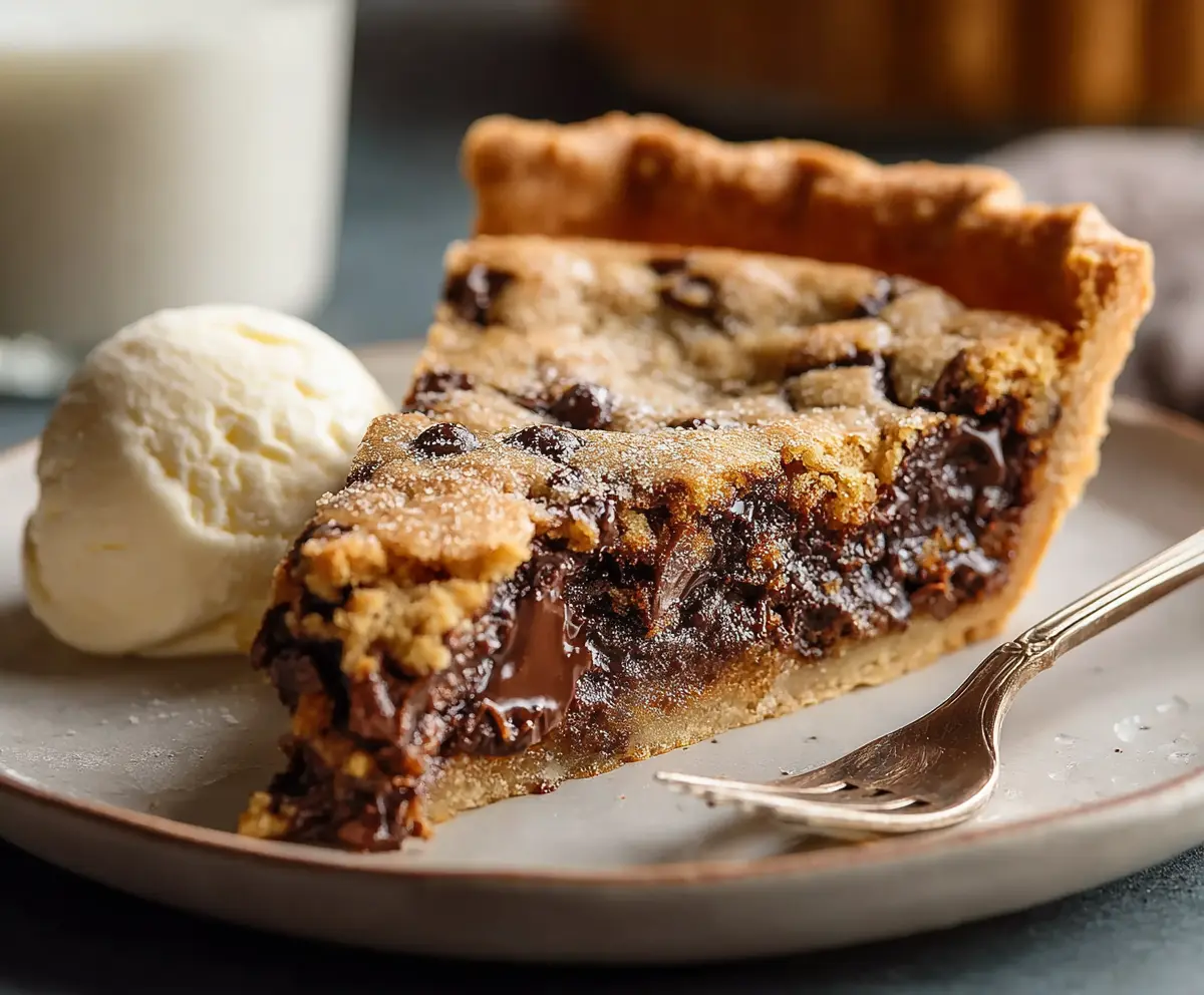 Easy Chocolate Chip Cookie Pie