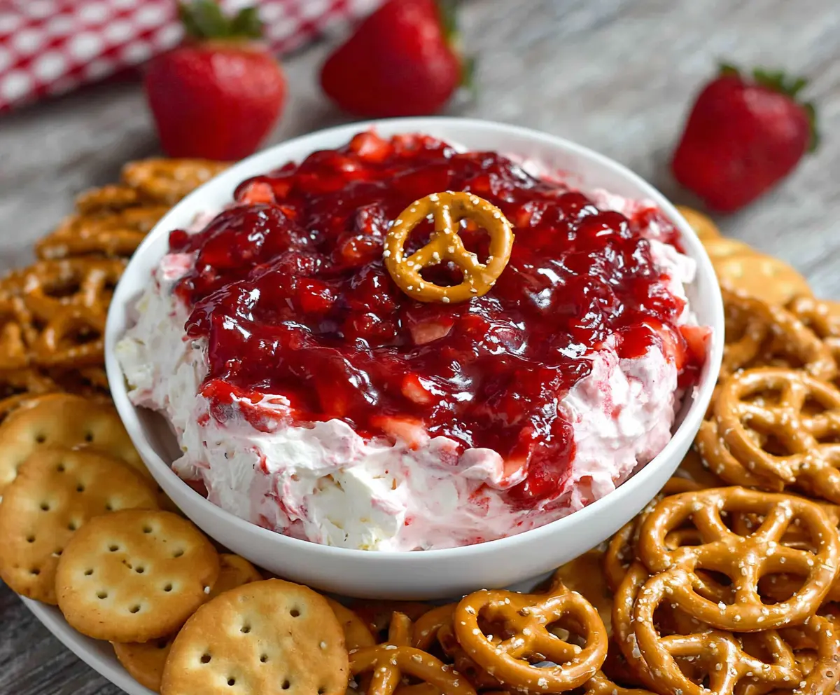 Easy Strawberry Pretzel Salad Dip