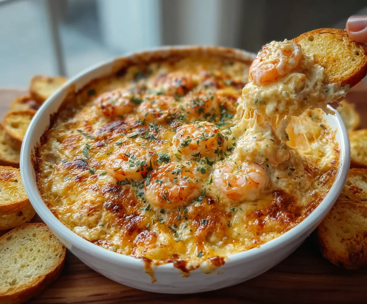 Irresistible Cheesy Shrimp & Crab Bake Dip 