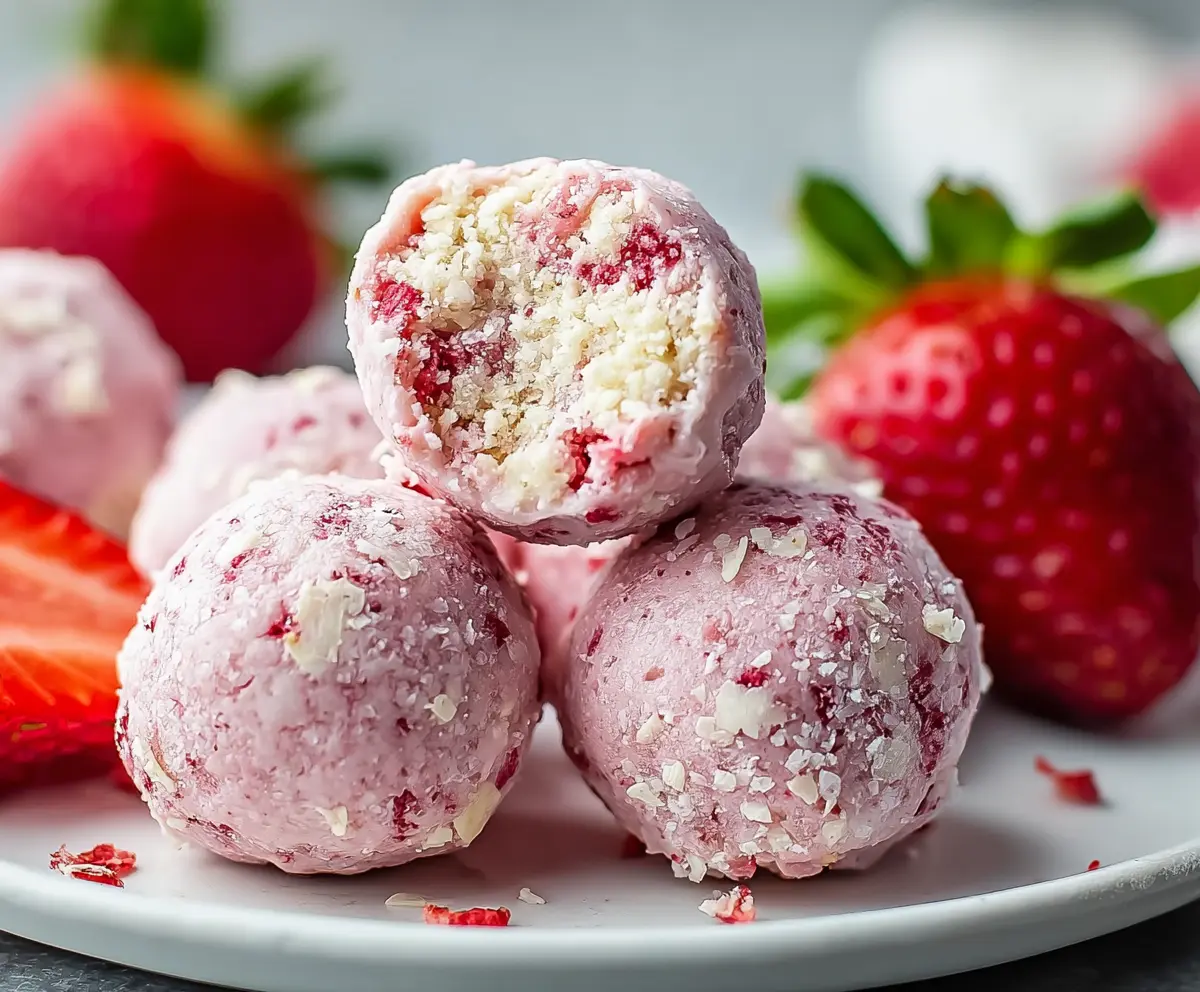 Strawberry Cheesecake Protein Balls