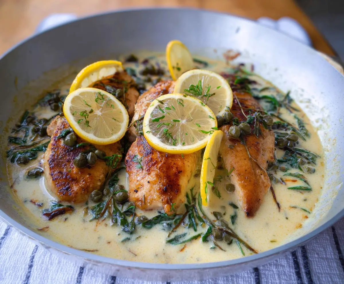 Creamy Lemon Caper Chicken