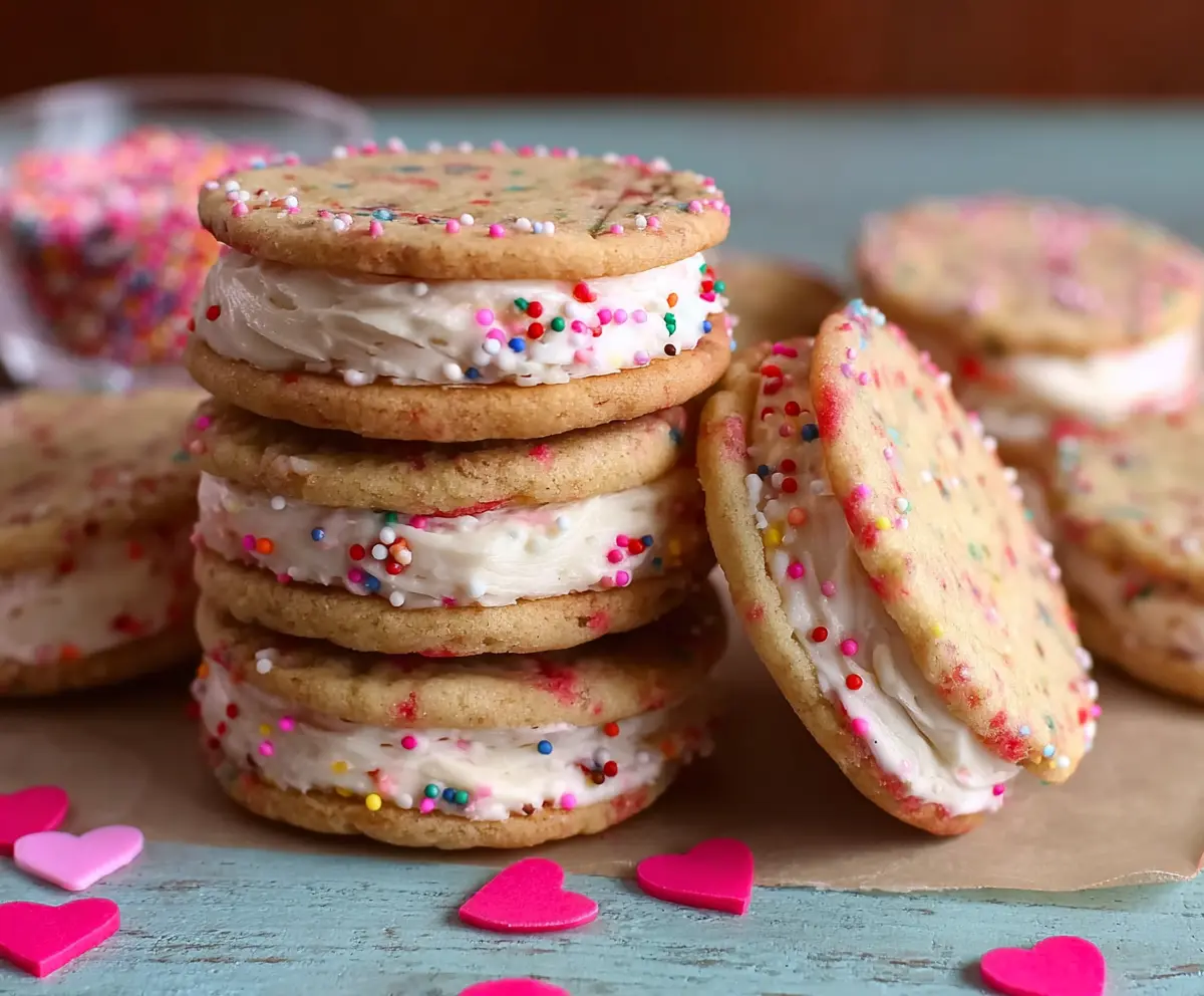 Funfetti Cheesecake Sandwich Cookies